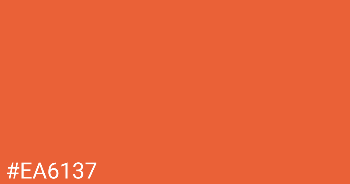 Hex color #ea6137 graphic