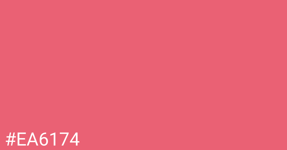 Hex color #ea6174 graphic