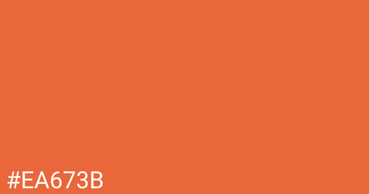 Hex color #ea673b graphic