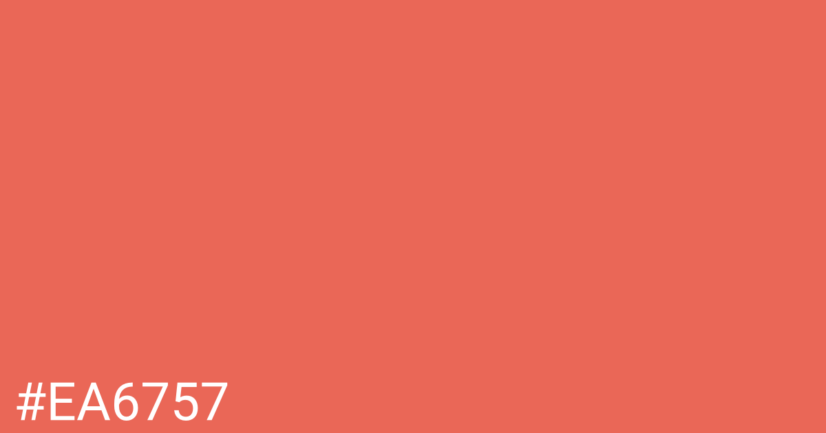 Hex color #ea6757 graphic