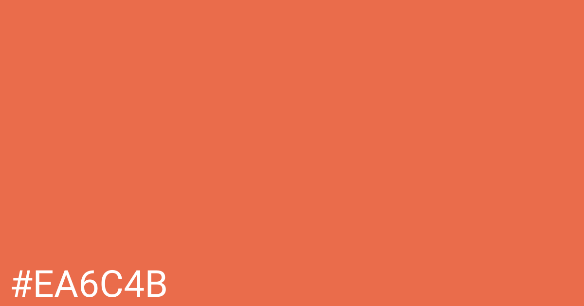 Hex color #ea6c4b graphic