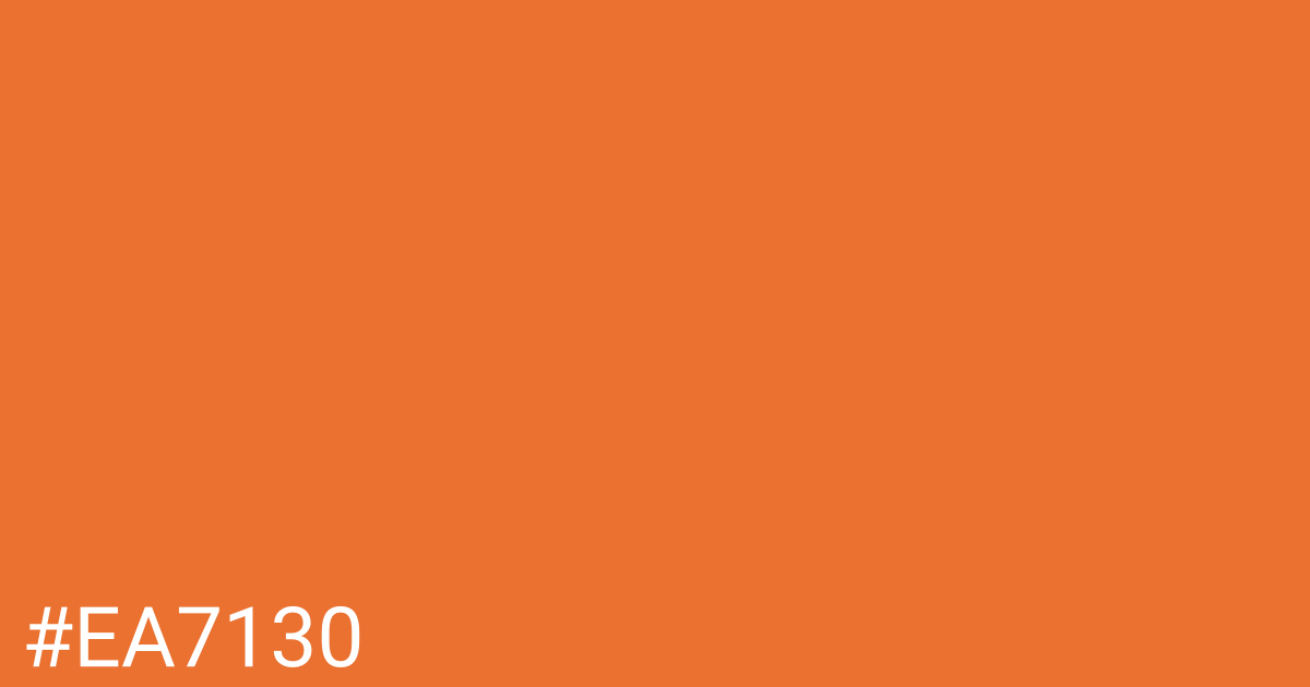 Hex color #ea7130 graphic