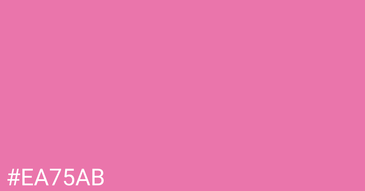Hex color #ea75ab graphic