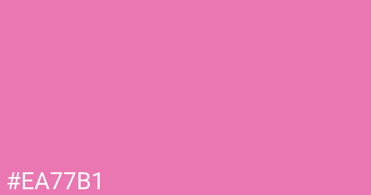 Hex color #ea77b1 graphic
