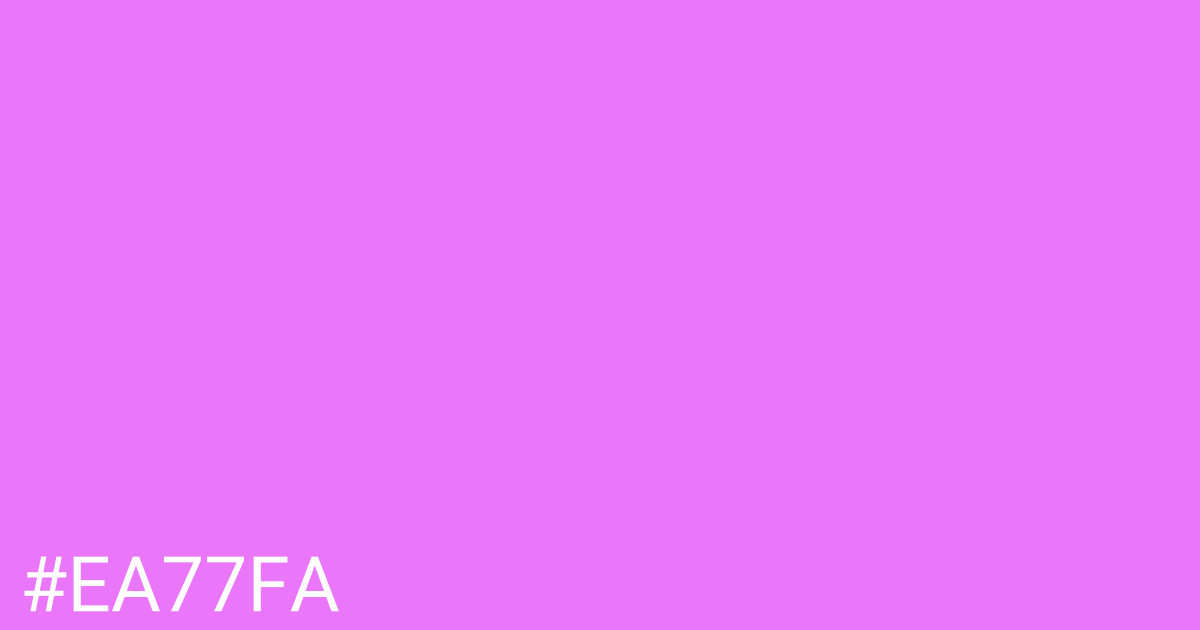 Hex color #ea77fa graphic