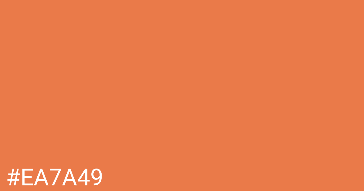 Hex color #ea7a49 graphic