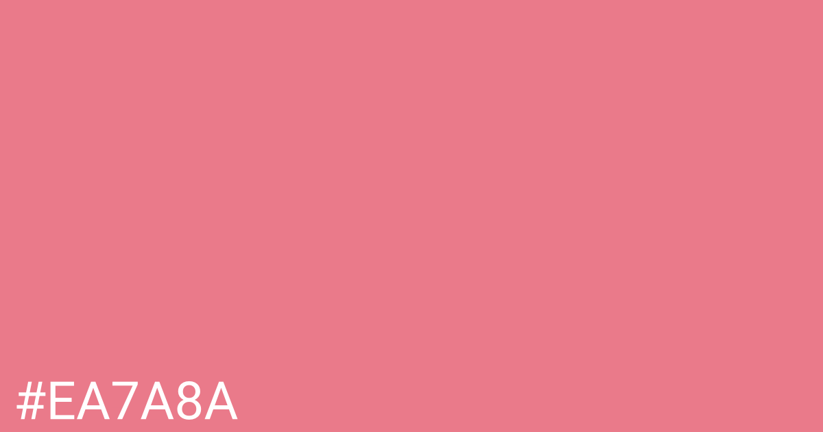Hex color #ea7a8a graphic