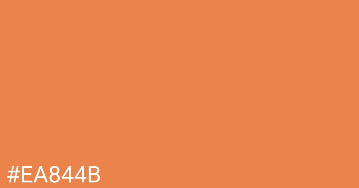Hex color #ea844b graphic