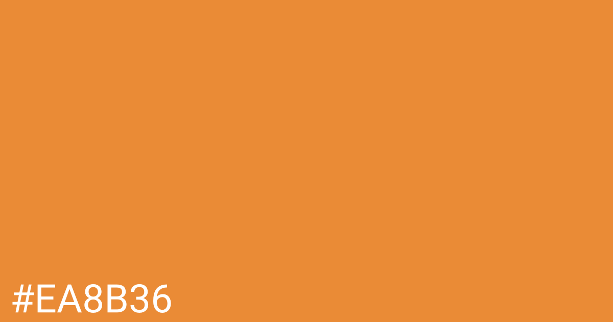 Hex color #ea8b36 graphic