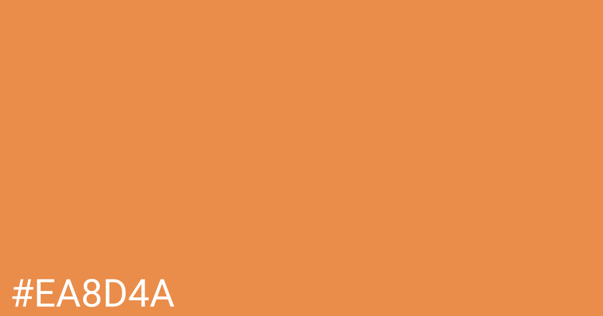 Hex color #ea8d4a graphic