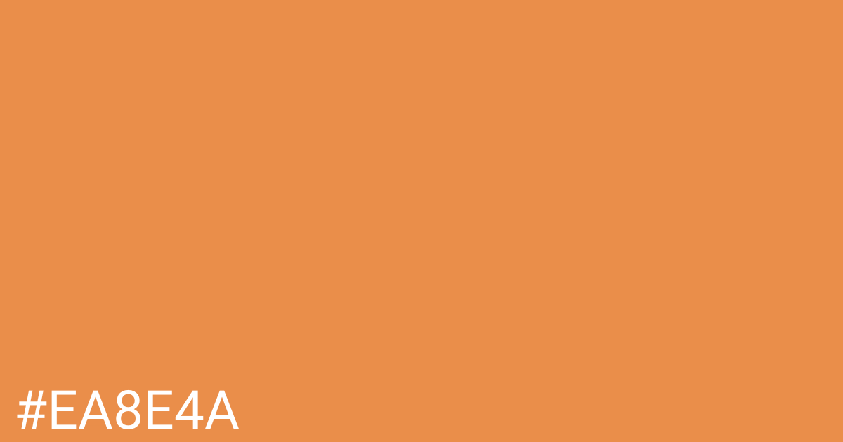 Hex color #ea8e4a graphic