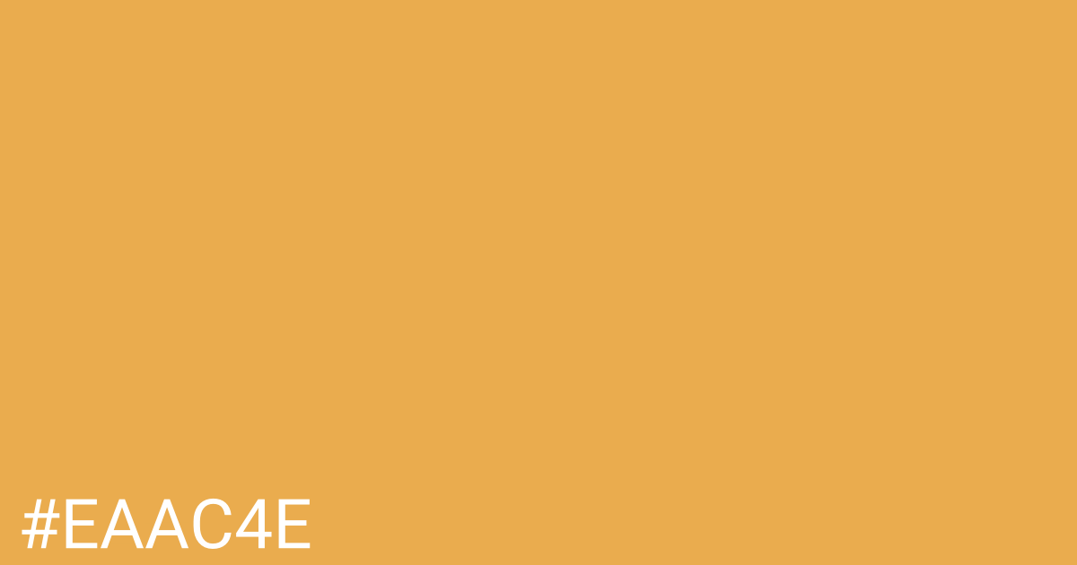 Hex color #eaac4e graphic