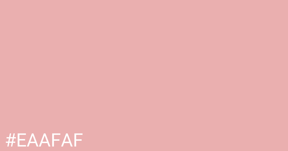 Hex color #eaafaf graphic