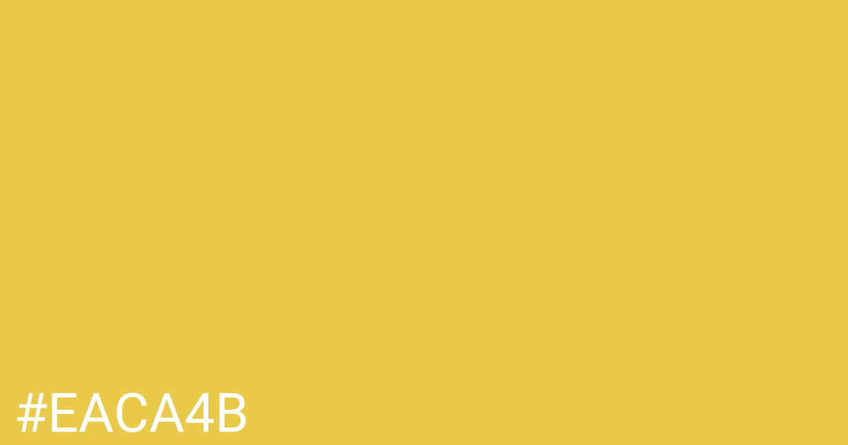 Hex color #eaca4b graphic