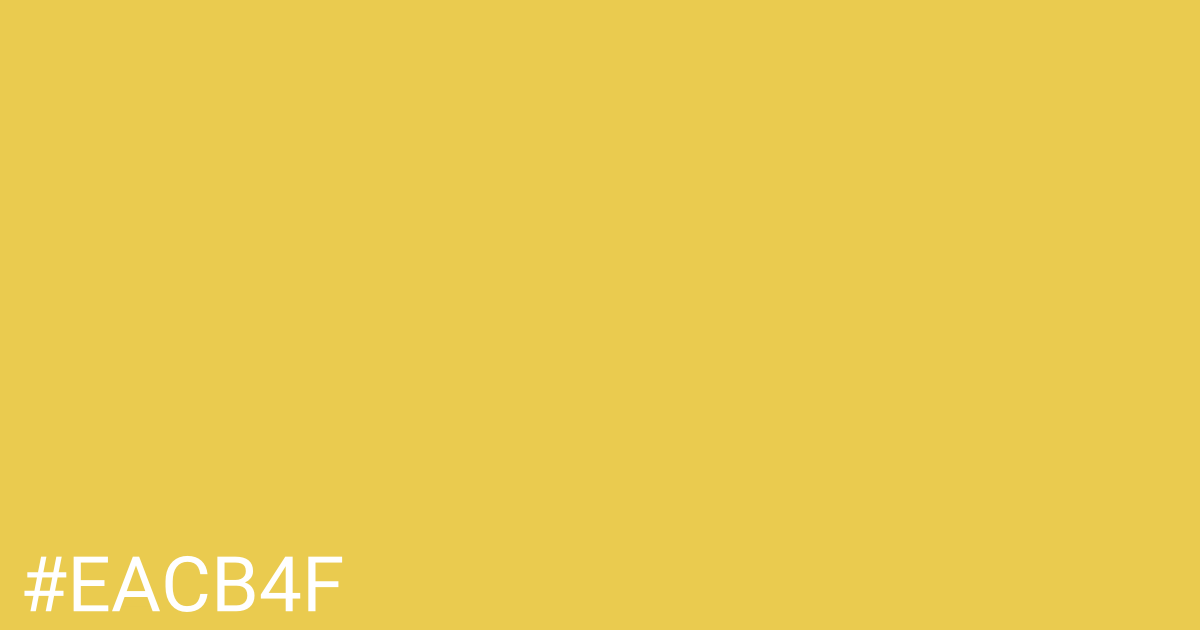 Hex color #eacb4f graphic