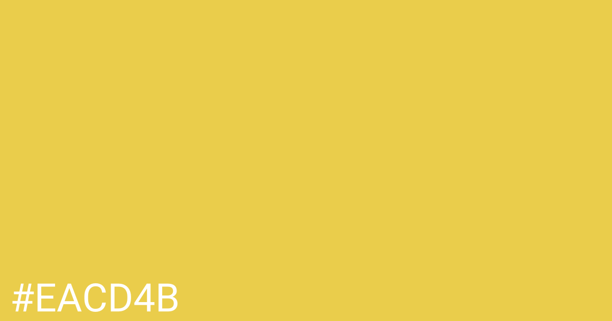 Hex color #eacd4b graphic