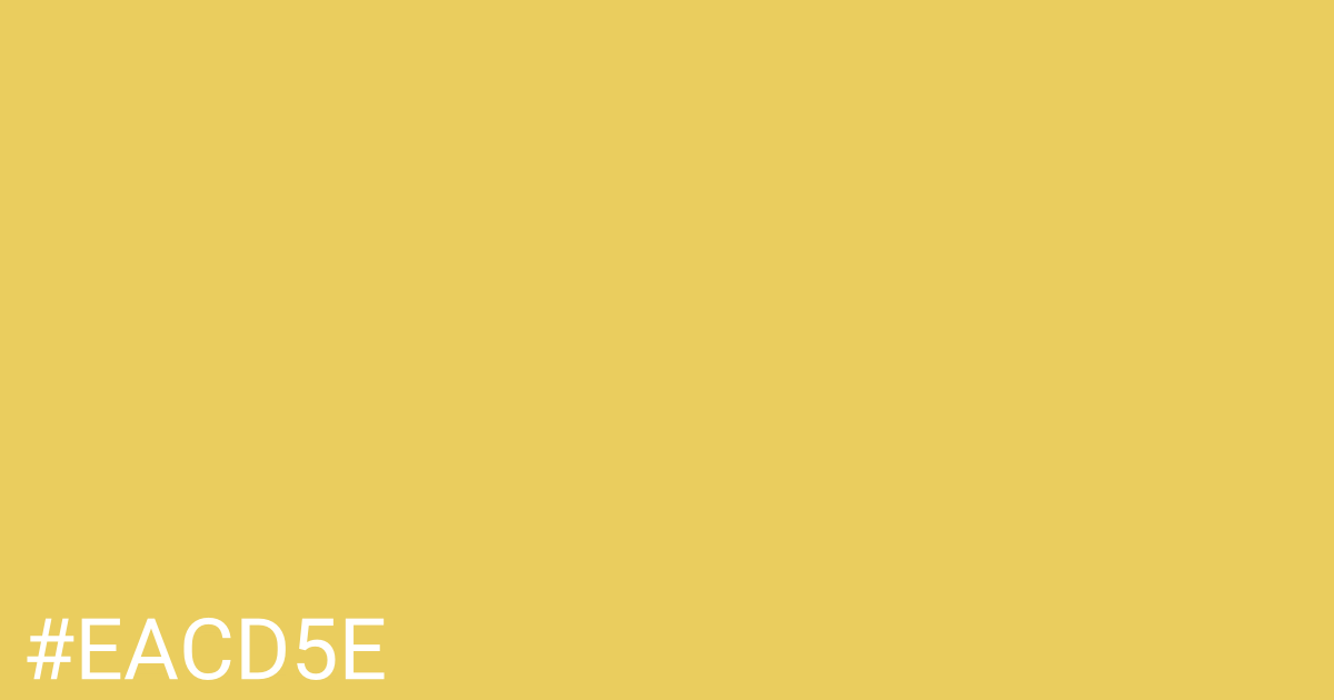 Hex color #eacd5e graphic