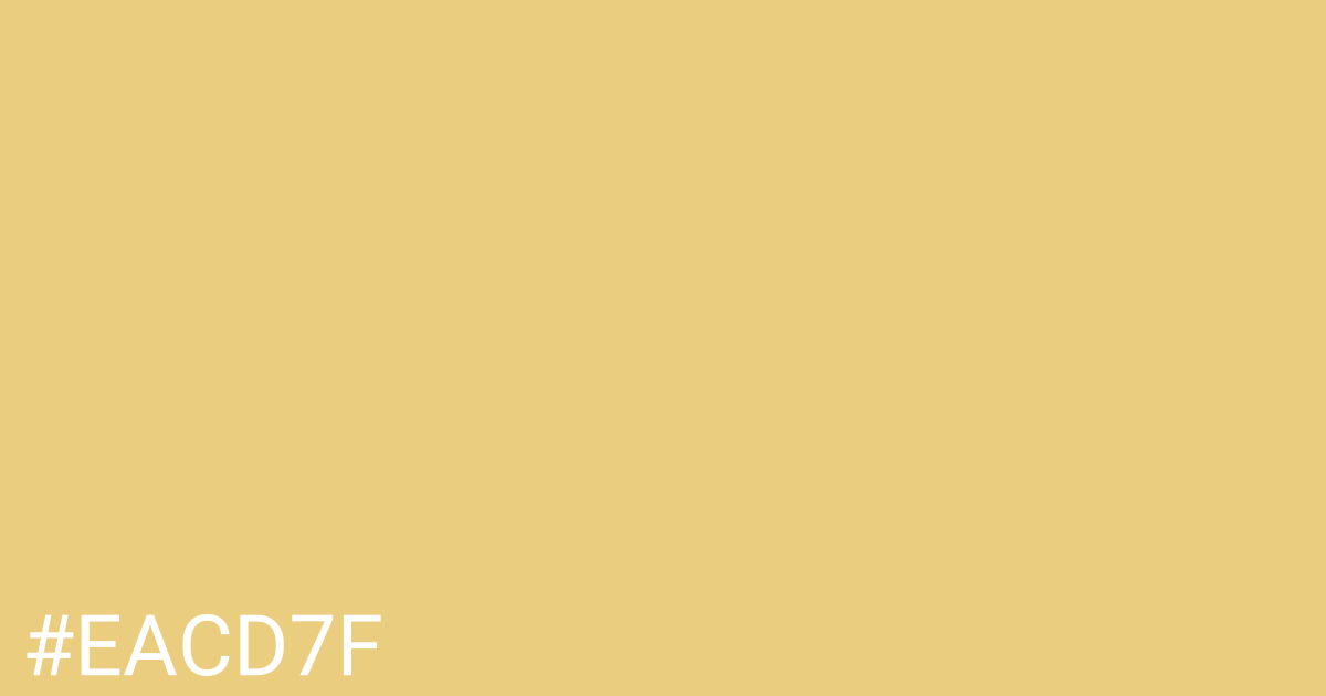 Hex color #eacd7f graphic