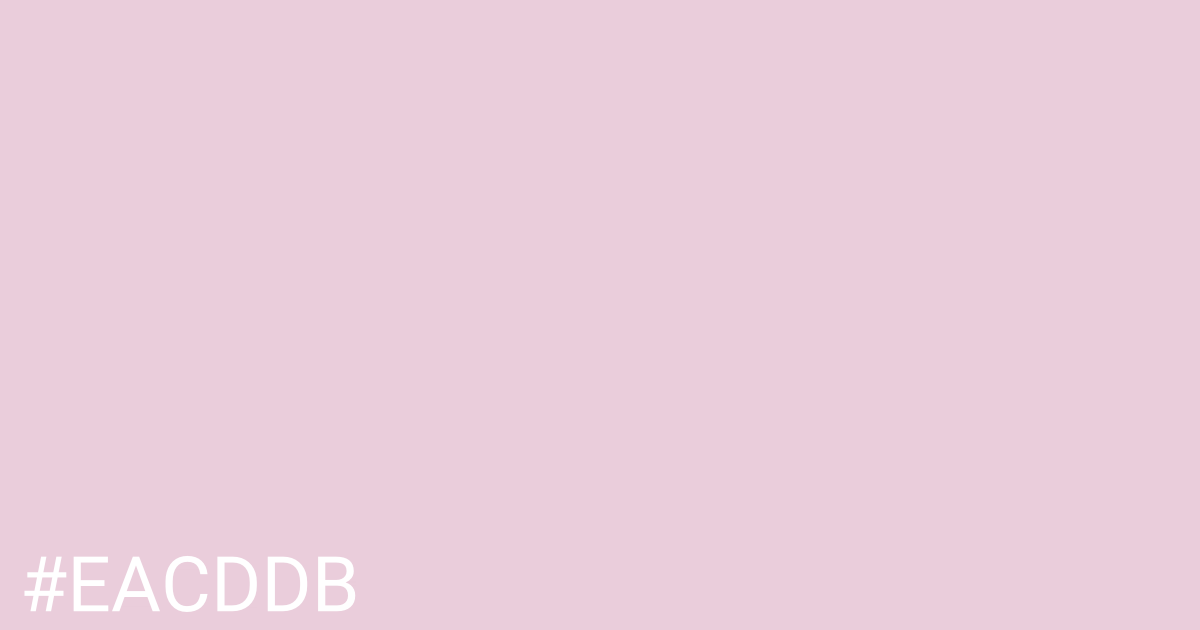 Hex color #eacddb graphic