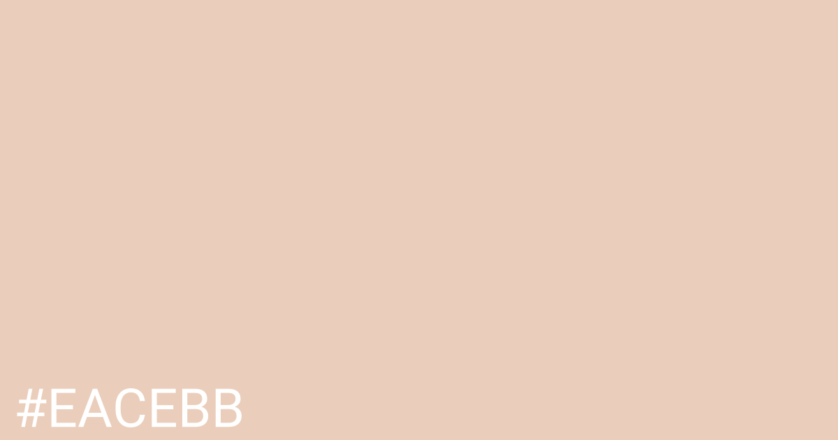 Hex color #eacebb graphic