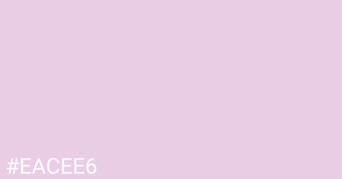 Hex color #eacee6 graphic