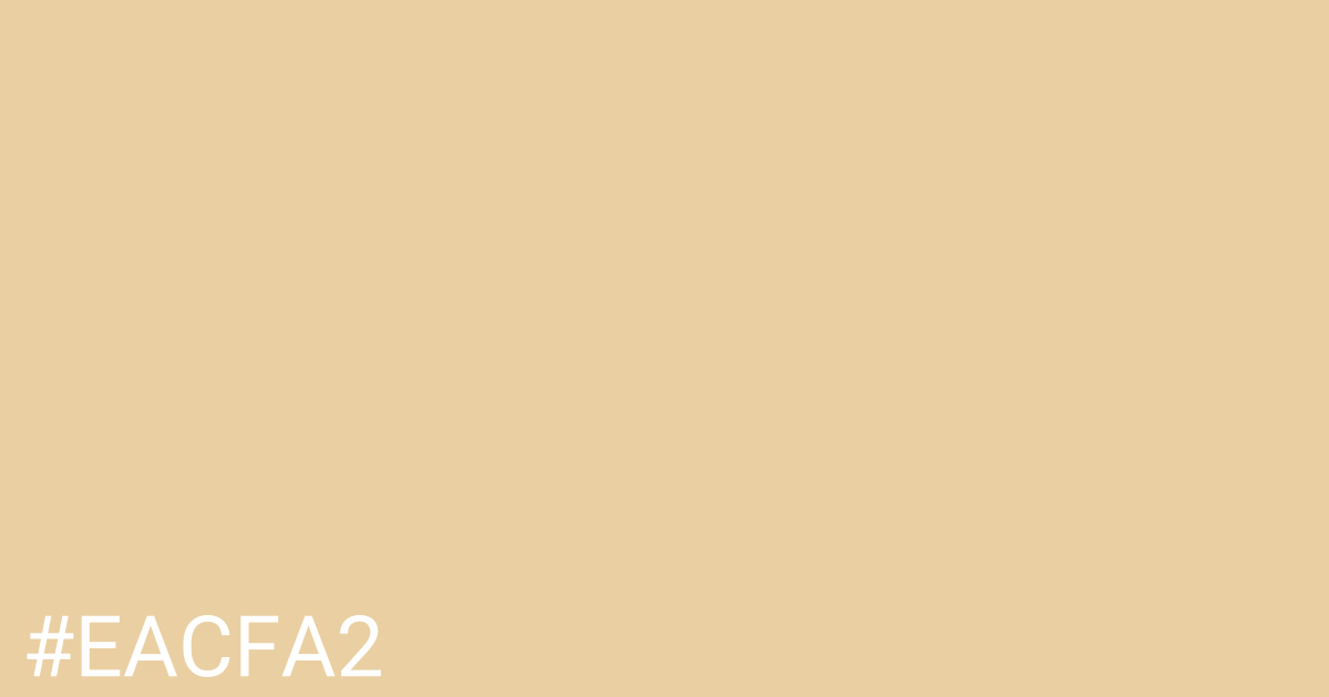 Hex color #eacfa2 graphic