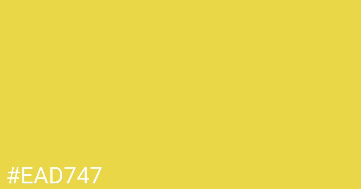 Hex color #ead747 graphic