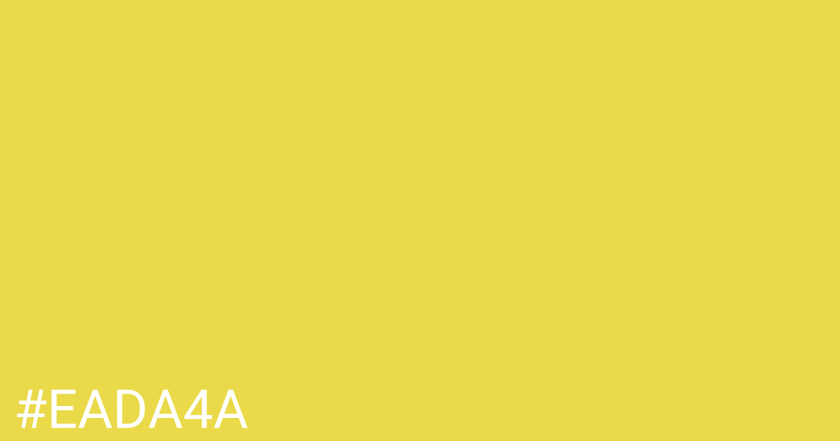 Hex color #eada4a graphic