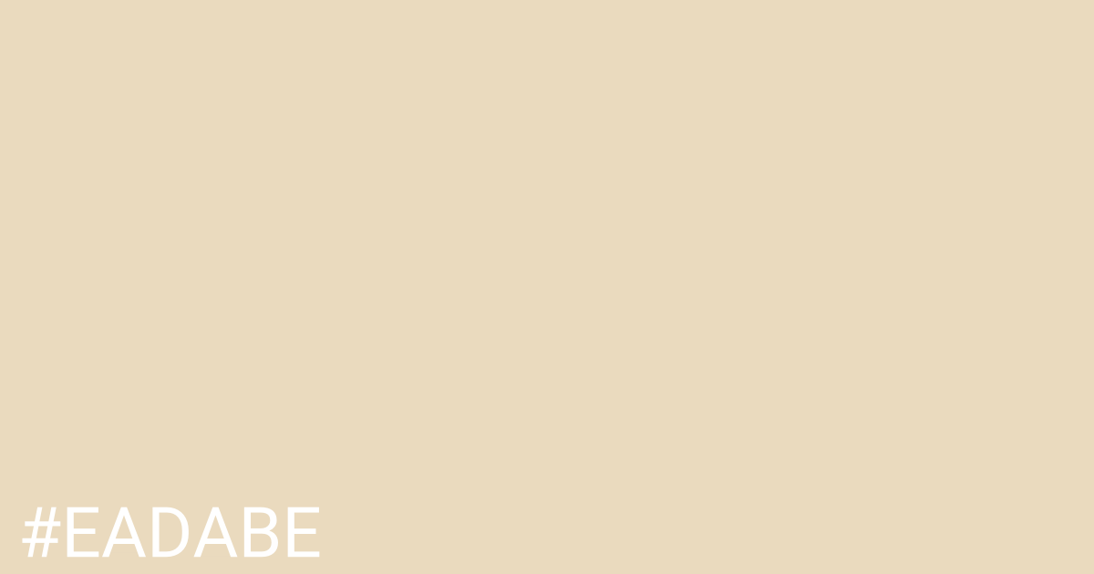 Hex color #eadabe graphic