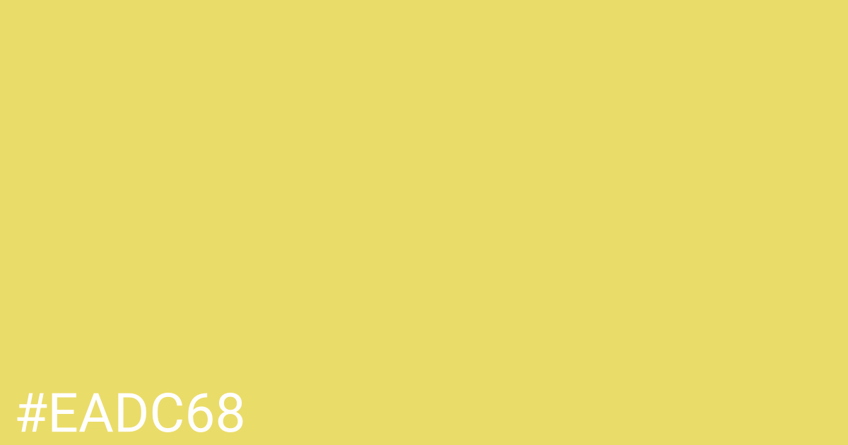 Hex color #eadc68 graphic