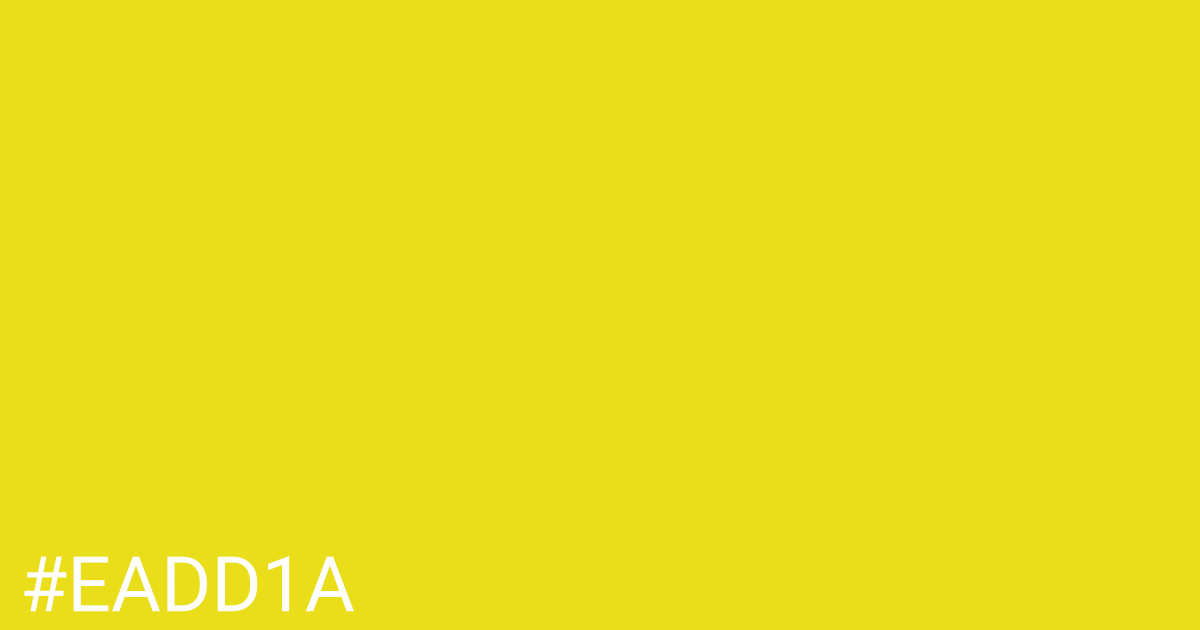 Hex color #eadd1a graphic