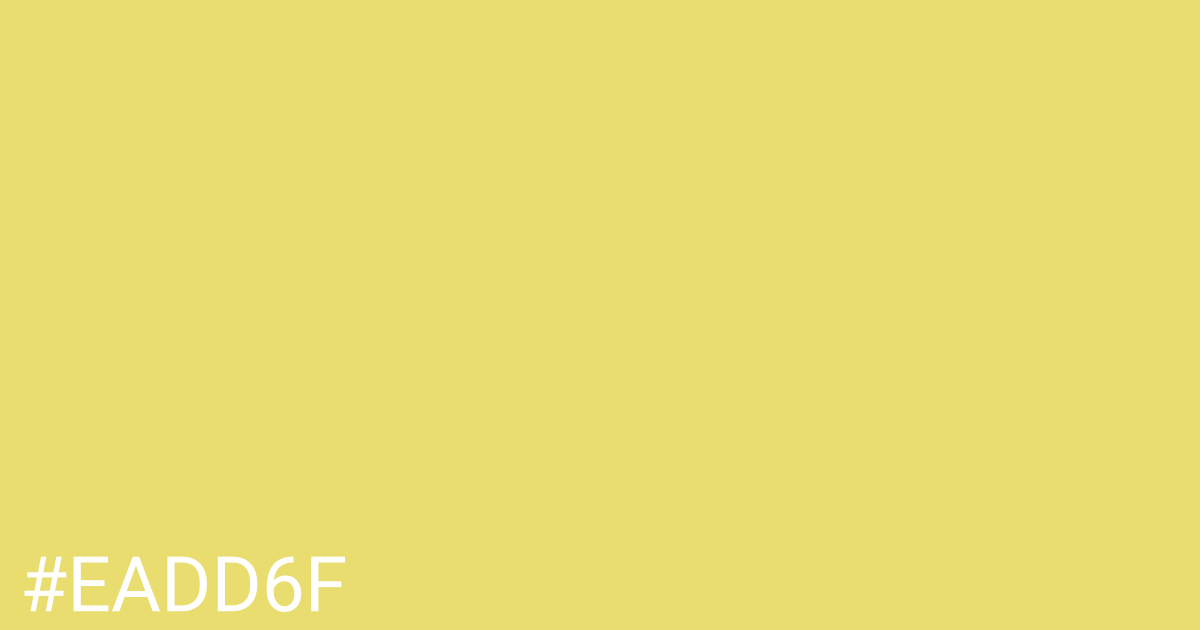 Hex color #eadd6f graphic