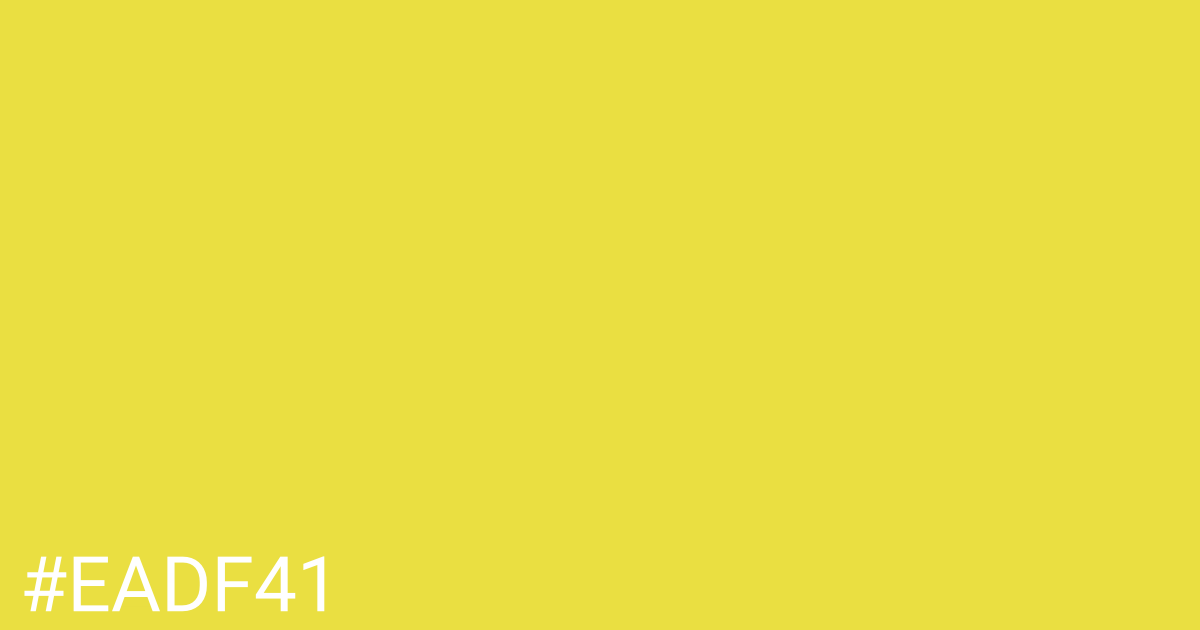 Hex color #eadf41 graphic