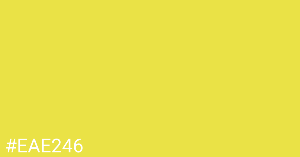 Hex color #eae246 graphic