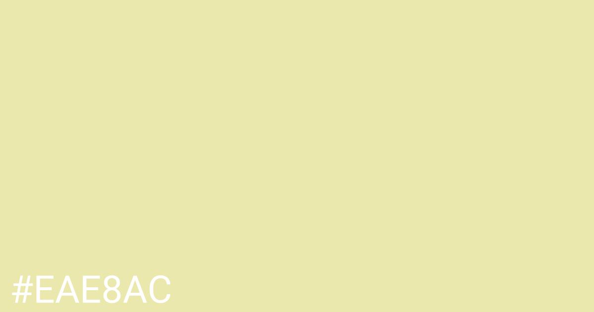 Hex color #eae8ac graphic