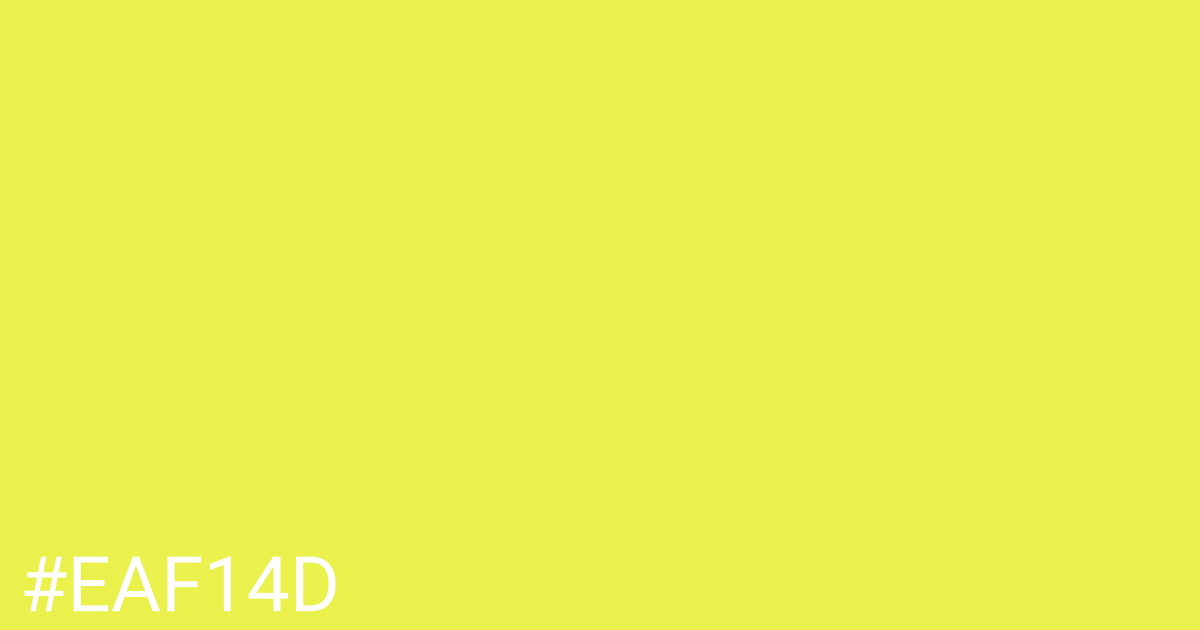 Hex color #eaf14d graphic