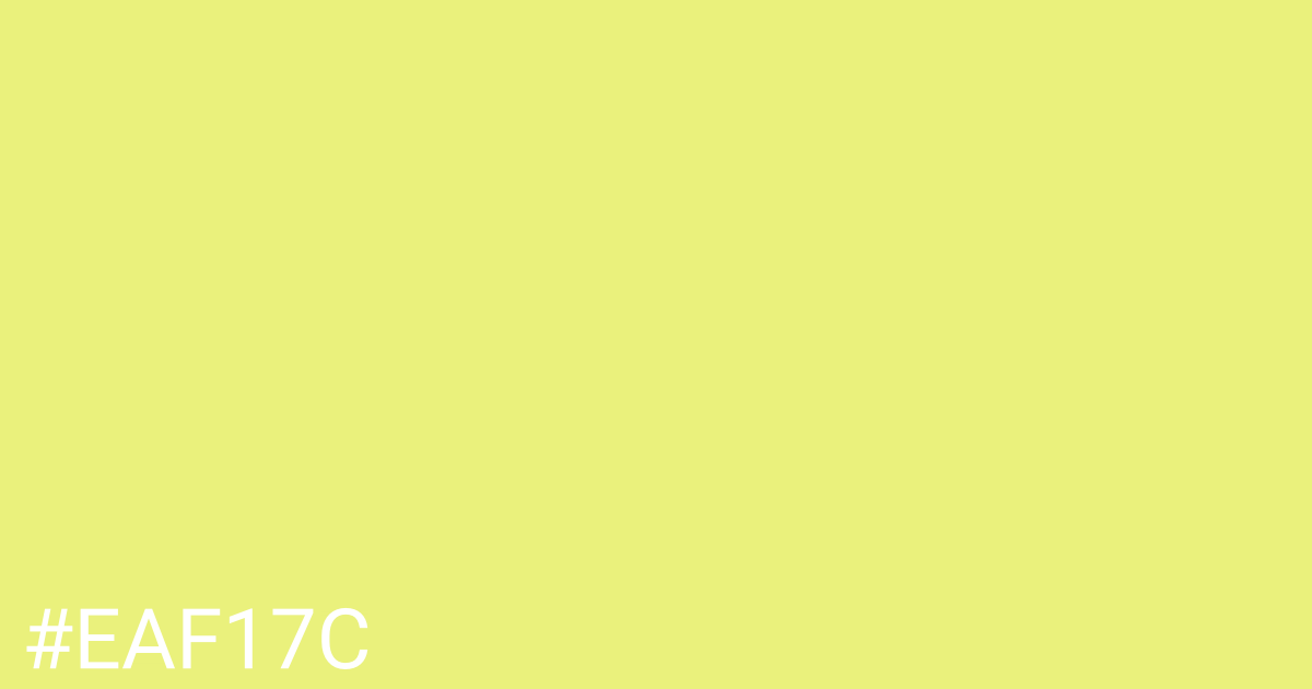 Hex color #eaf17c graphic