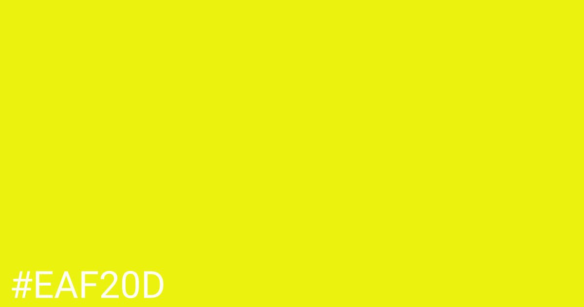Hex color #eaf20d graphic