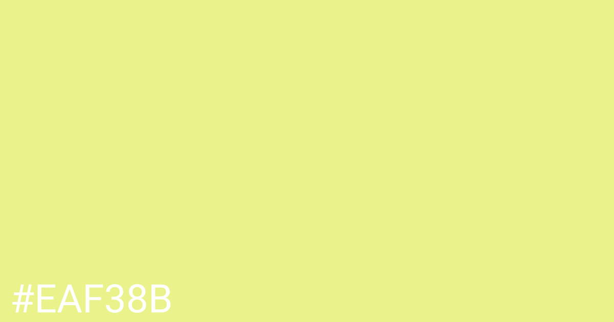 Hex color #eaf38b graphic