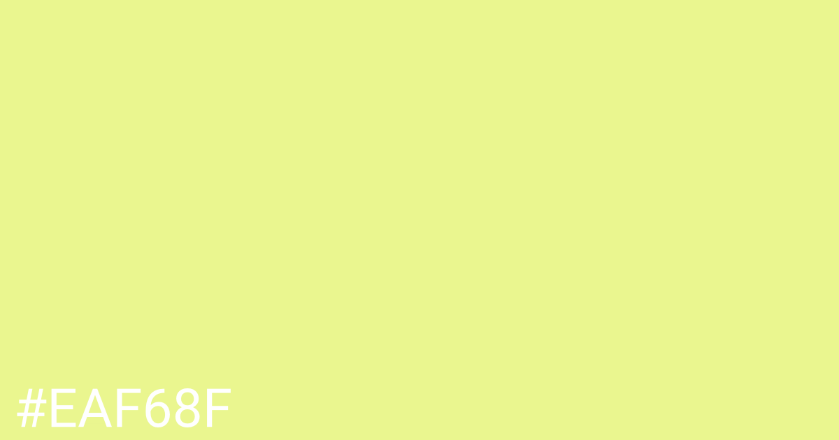 Hex color #eaf68f graphic