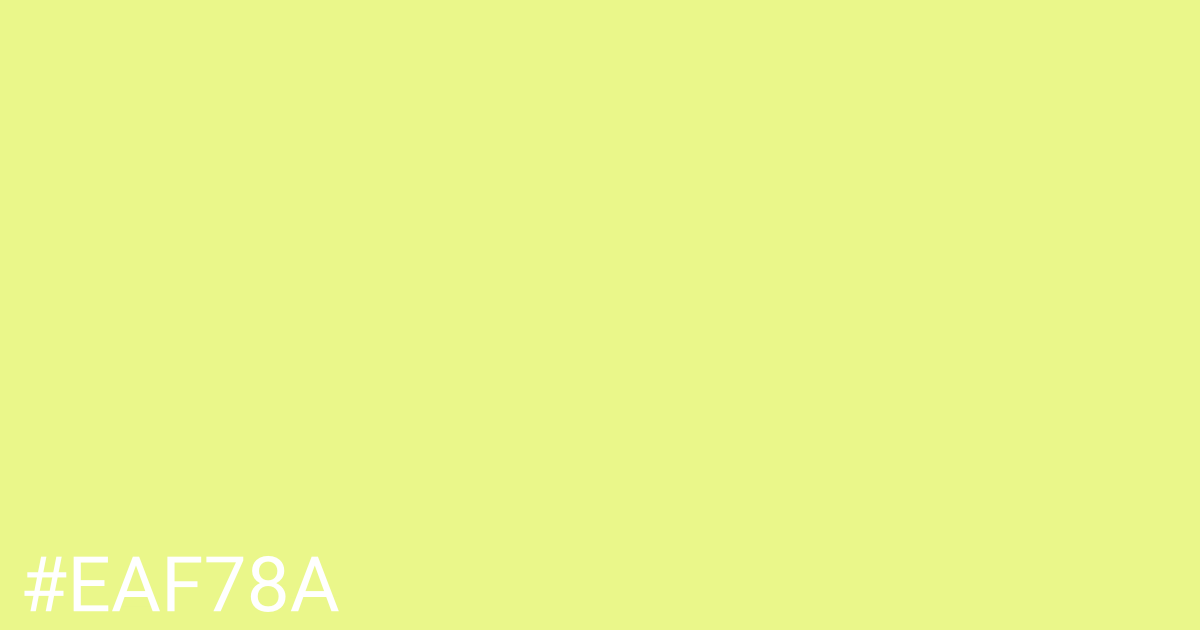 Hex color #eaf78a graphic