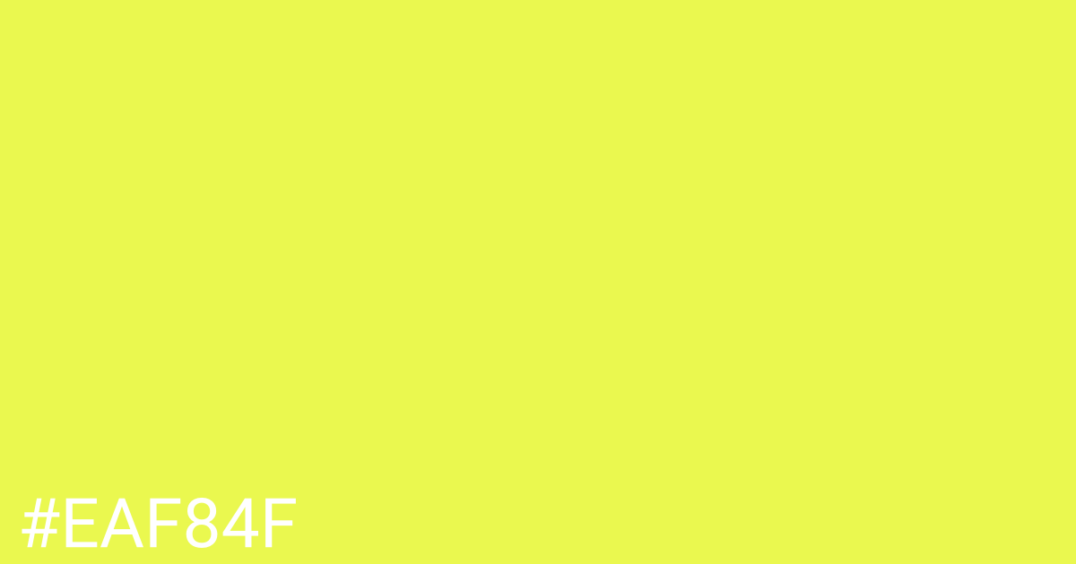 Hex color #eaf84f graphic