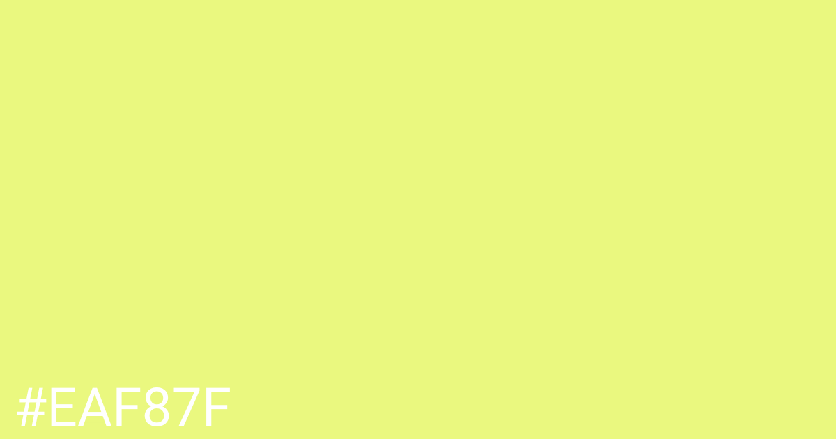 Hex color #eaf87f graphic