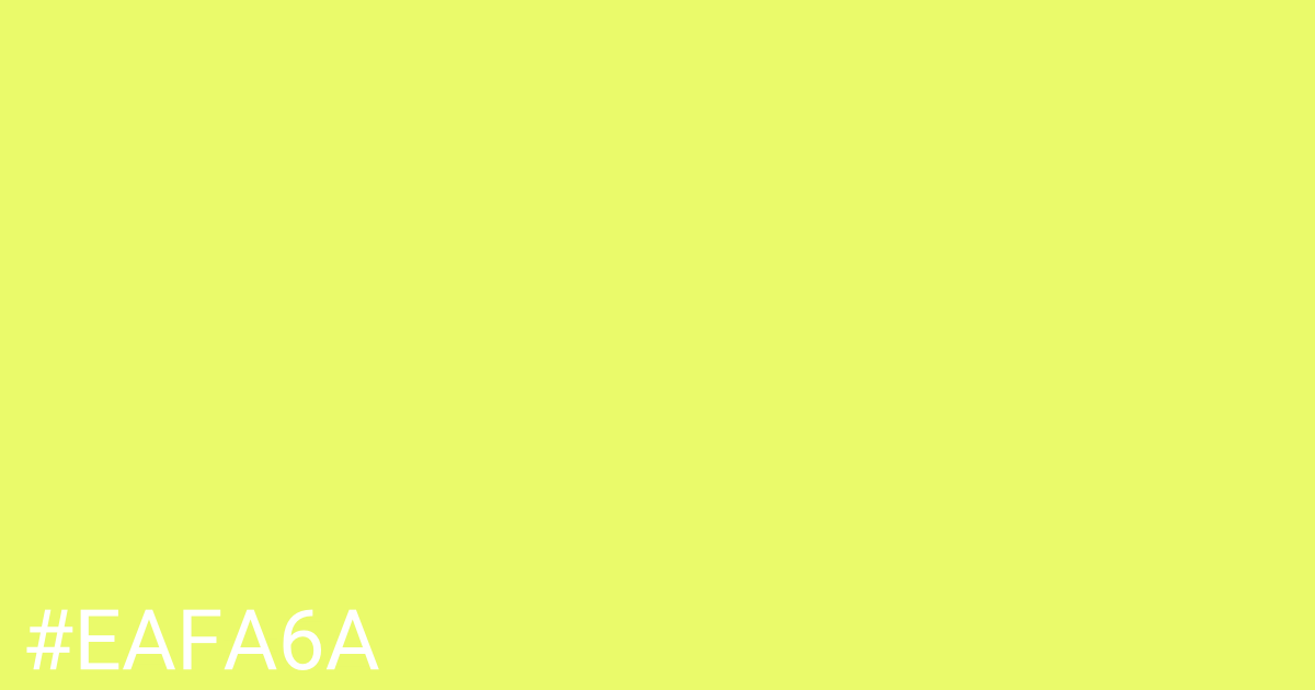 Hex color #eafa6a graphic