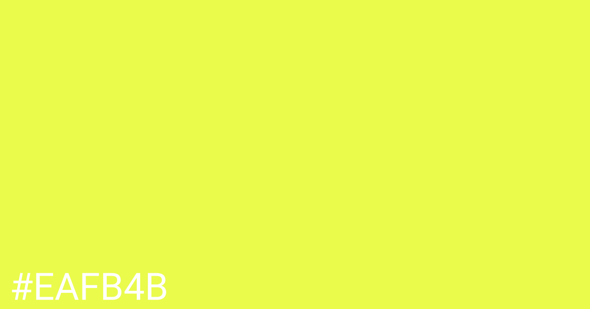 Hex color #eafb4b graphic