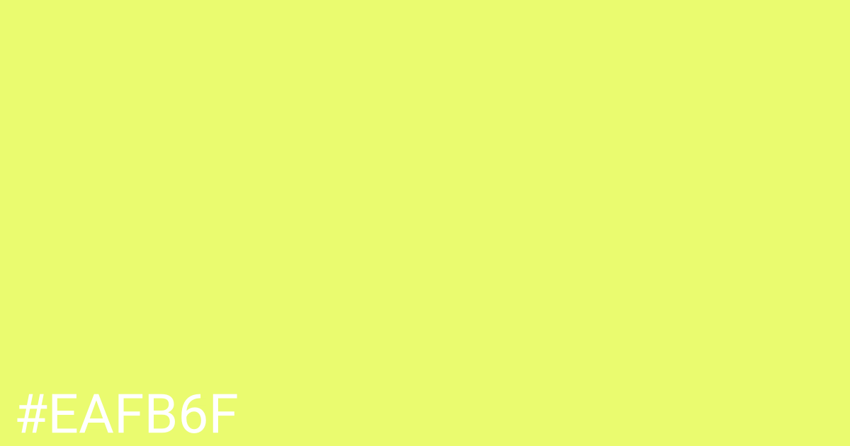 Hex color #eafb6f graphic