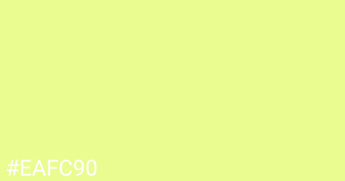 Hex color #eafc90 graphic