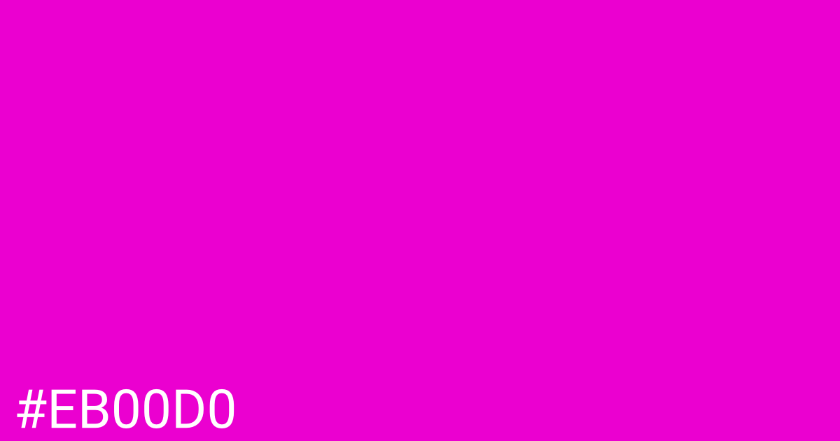 Hex color #eb00d0 graphic