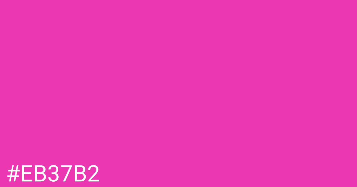 Hex color #eb37b2 graphic