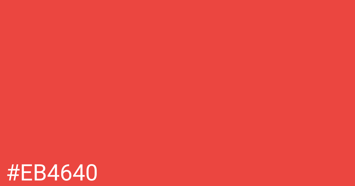 Hex color #eb4640 graphic